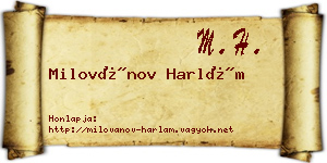 Milovánov Harlám névjegykártya